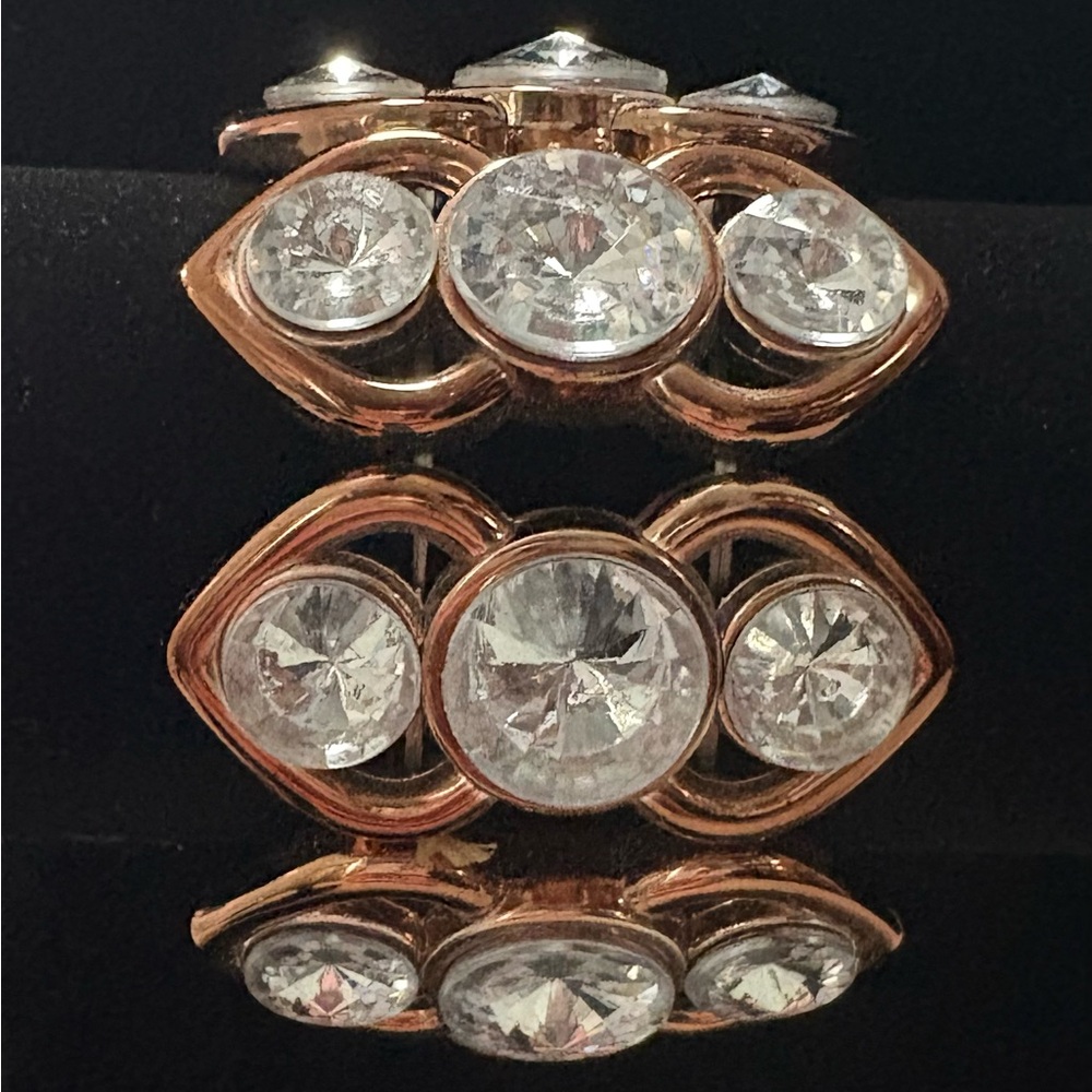 Rose Gold and Silver “Crystal” Stretch Bracelet